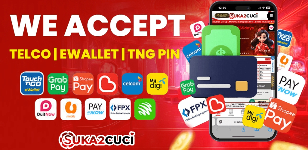 All Payment Methods Available at Suka2Cuci