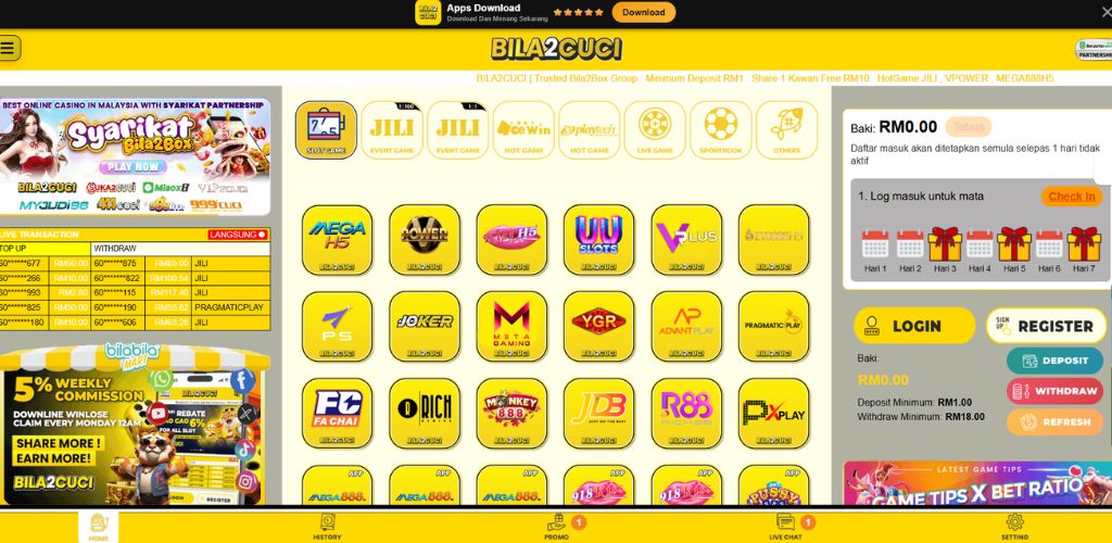 Bila2Cuci Casino Website