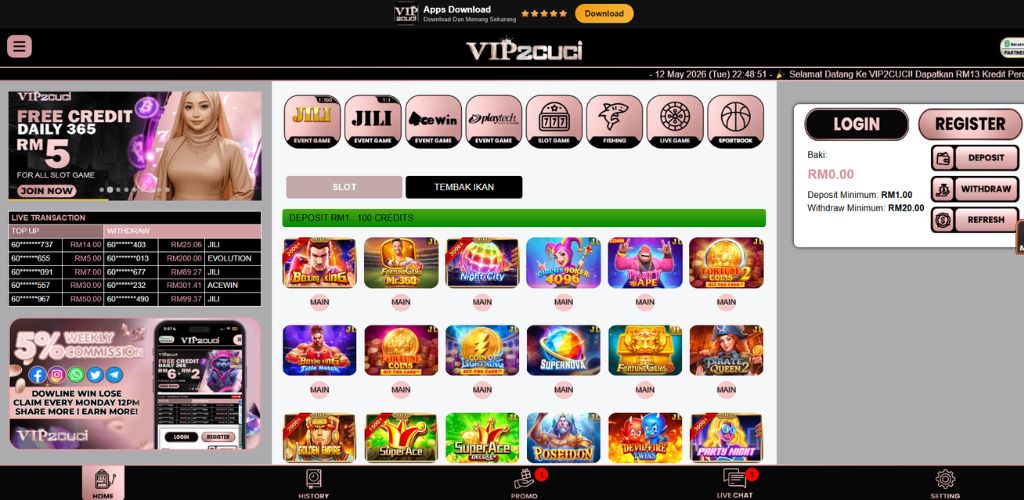 Vip2Cuci Casino Website